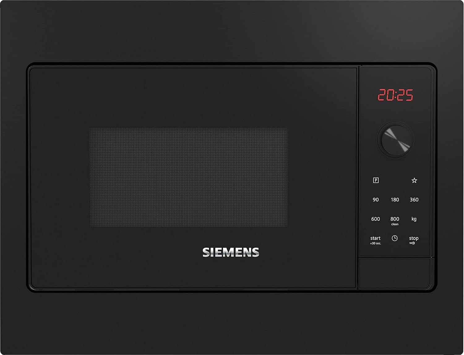 Siemens CookControl7 BF523LMB3 iQ300 Built-in Microwave 50 x 38 cm 800 Watt Turntable 27 cm Door Hinge Left CookControl7 Automatic Programs Black