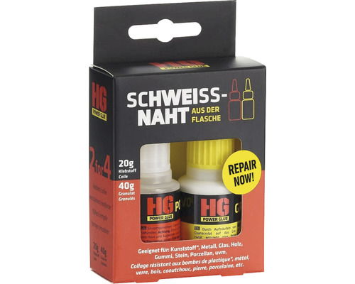 HG Power Glue Superglue Weld from a Bottle 20 g adhesive and 40 g granules
