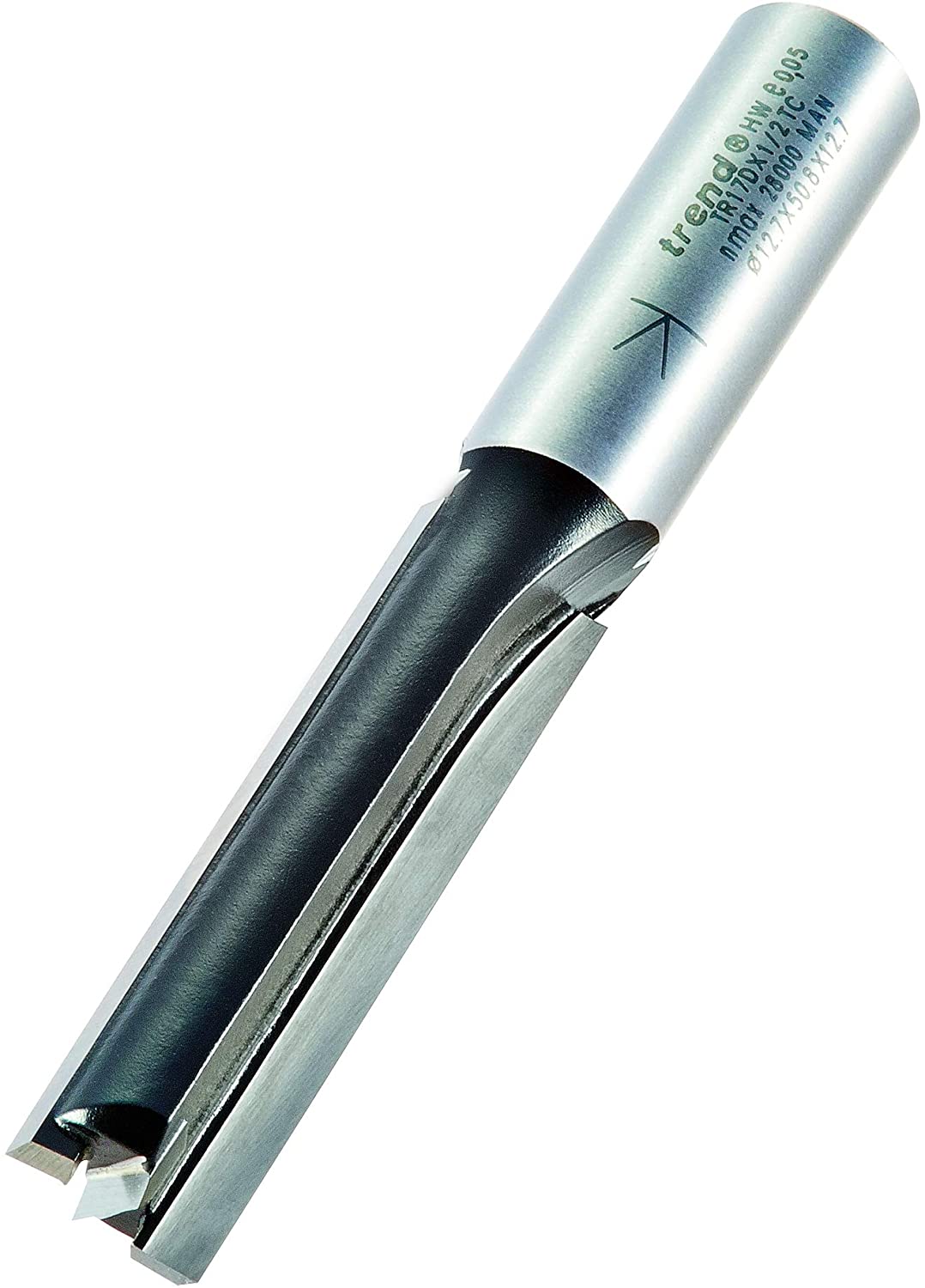 Trend TRETR17D12TC 12.7 x 50 mm TR17D x 1/2 TCT Two Flute Cutter Long Shank
