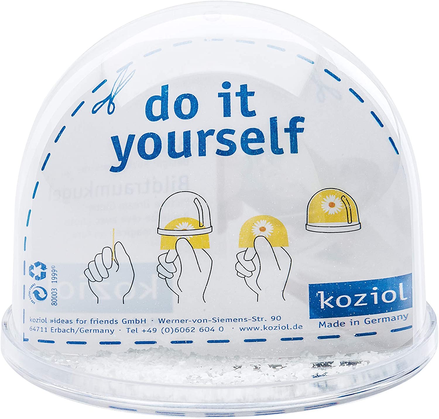 Koziol Dream Globe – Dream Globe – Snow Globe – Mini Picture Dream Globe 6.2 cm transparent, 6221100