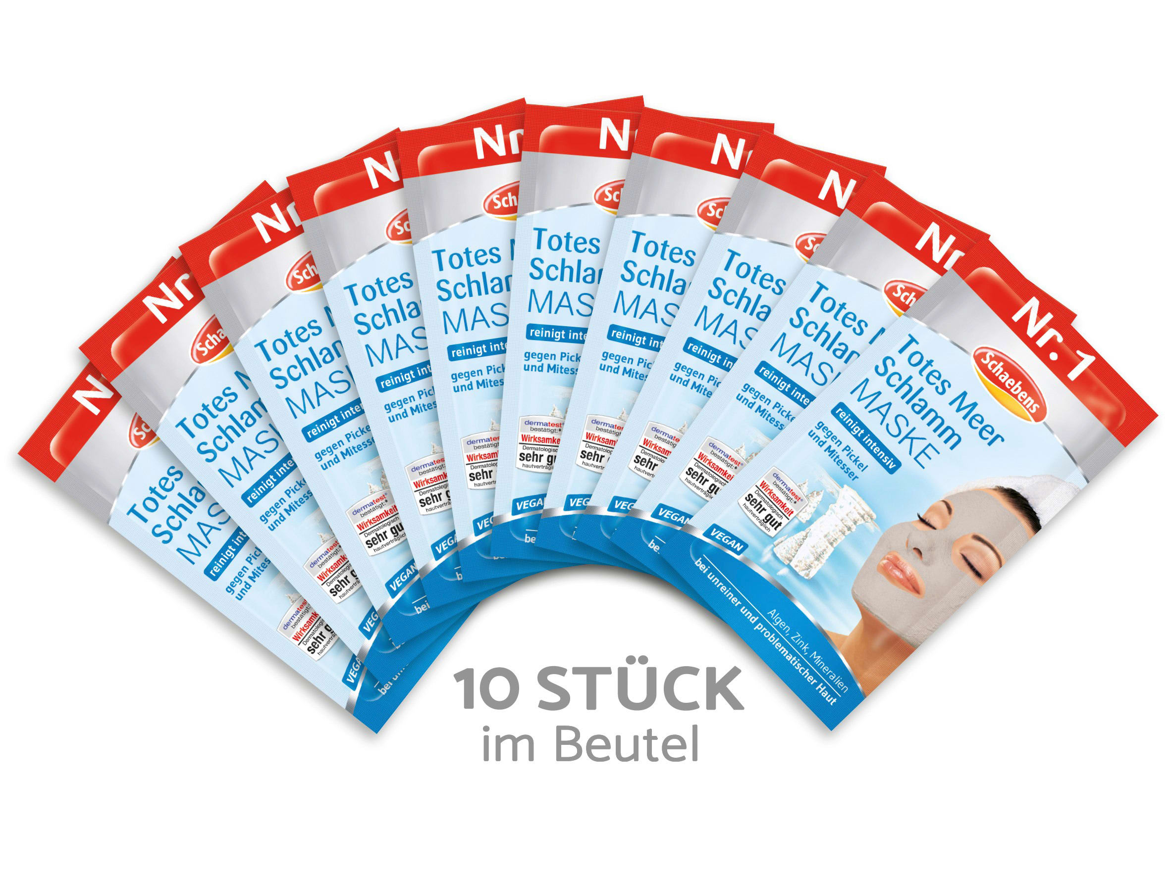 Schaebens Dead Sea Masks 10 Pieces, 150 Ml