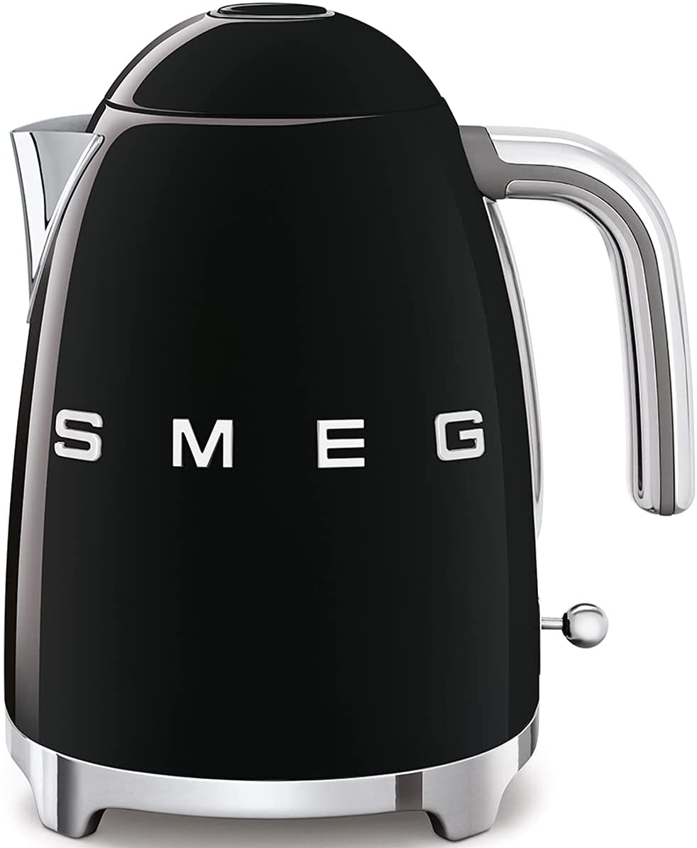 Smeg KLF03BLEU Electric Kettle, Stainless Steel, 1.7 Litres, Black