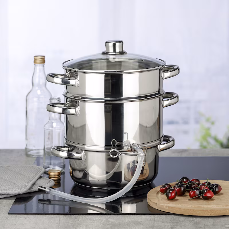 Haushalt International HI 22052 Juicer Steam Juicer made of stainless steel
