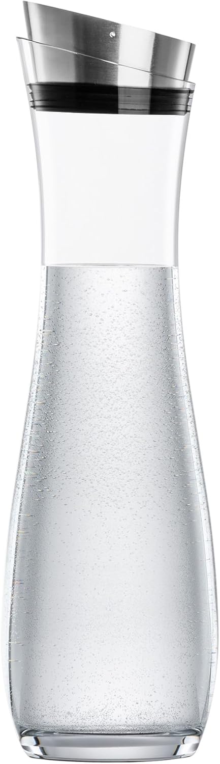 SCHOTT ZWIESEL Fresca 123687 Carafe with Swing Lid 1 Liter Glass Carafe for Various Cold Drinks Dishwasher Safe Crystal Glass