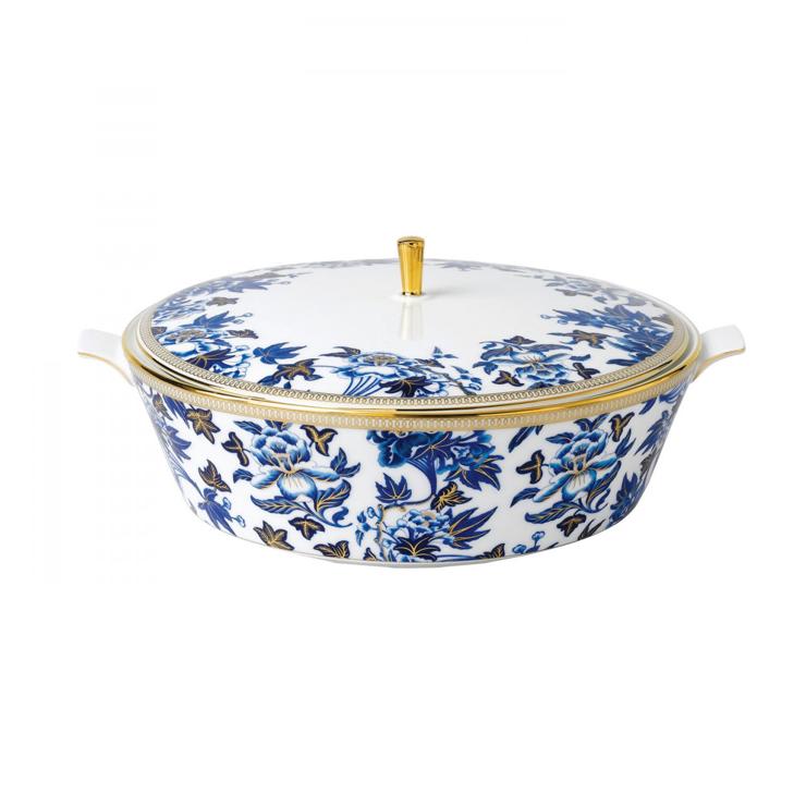 Wedgewood Hibiscus Serving Dish With Lid