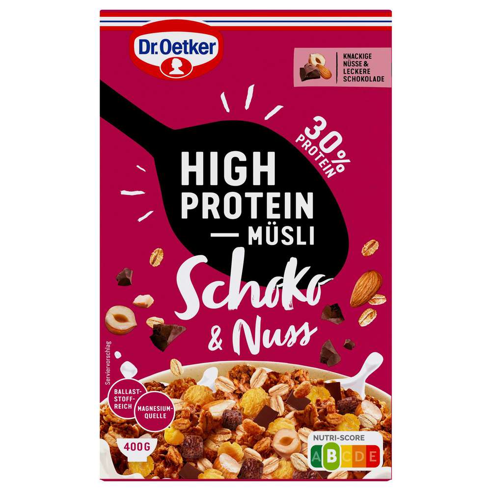 Dr. Oetker High Protein Muesli, Chocolate & Nut