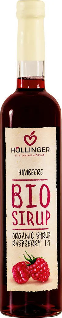 HLLINGER Raspberry Syrup 500ml - intense raspberry flavor - free from artificial flavors, colors and preservatives by Höllinger Juice