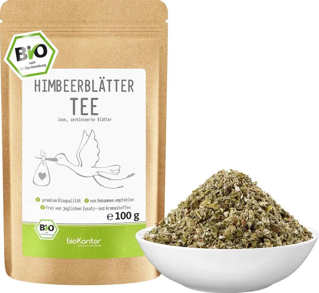 Raspberry leaf tea 200 g | 100% natural | Dried raspberry leaves | bioKontor 200g