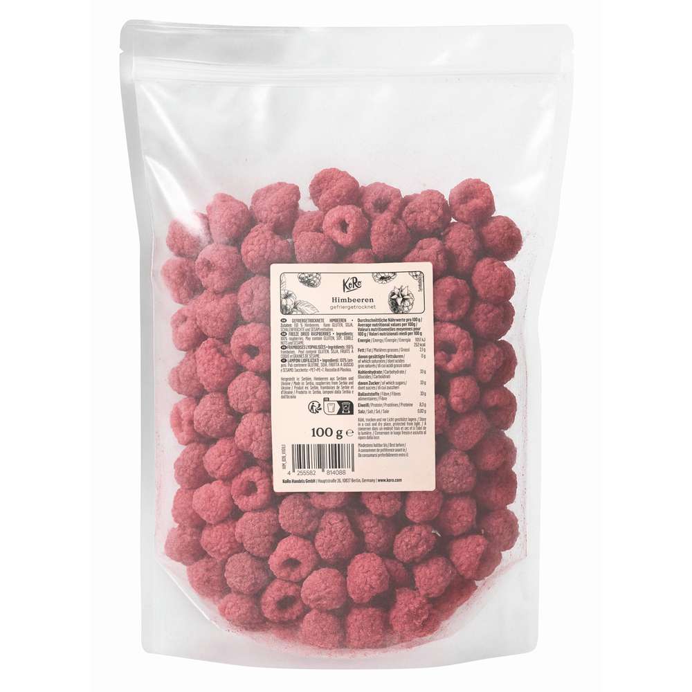 KoRo freeze-dried raspberries 100g