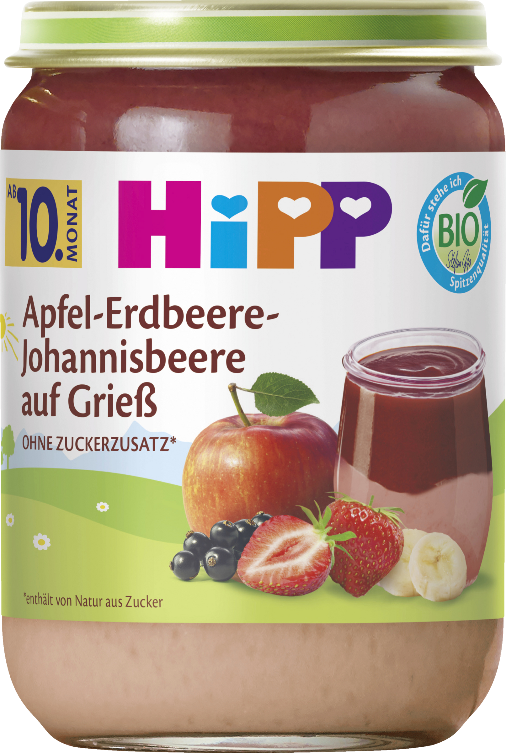 HiPP Organic Apple-Strawberry-Blackcurrant on Semolina 190g