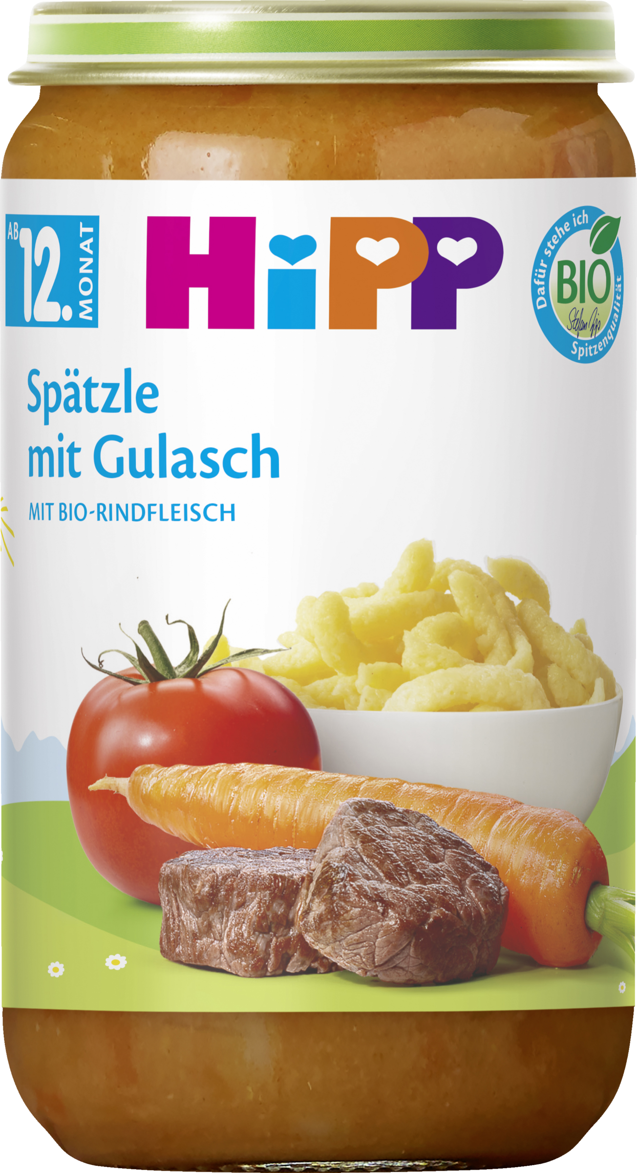 HiPP Organic Menu Spätzle with Goulash from 12 months