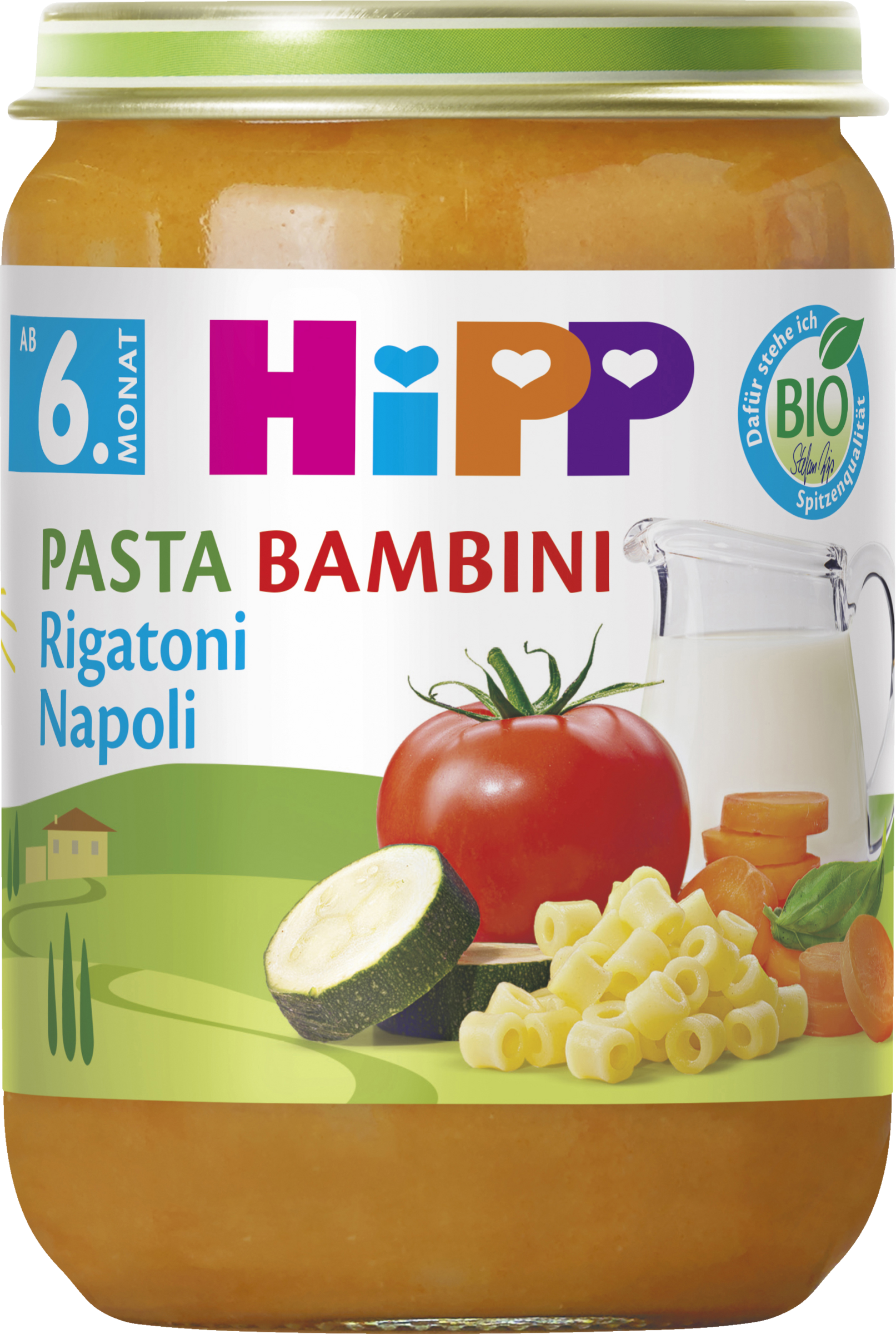 HiPP Pasta Bambini Rigatoni Napoli from 6 months