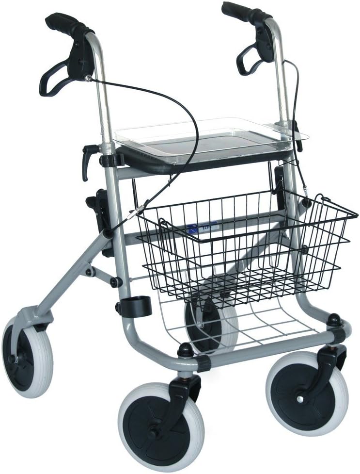 Dietz Rollator Standard Fakto, Foldable, Height Adjustable, Aluminium, Grey, Adult