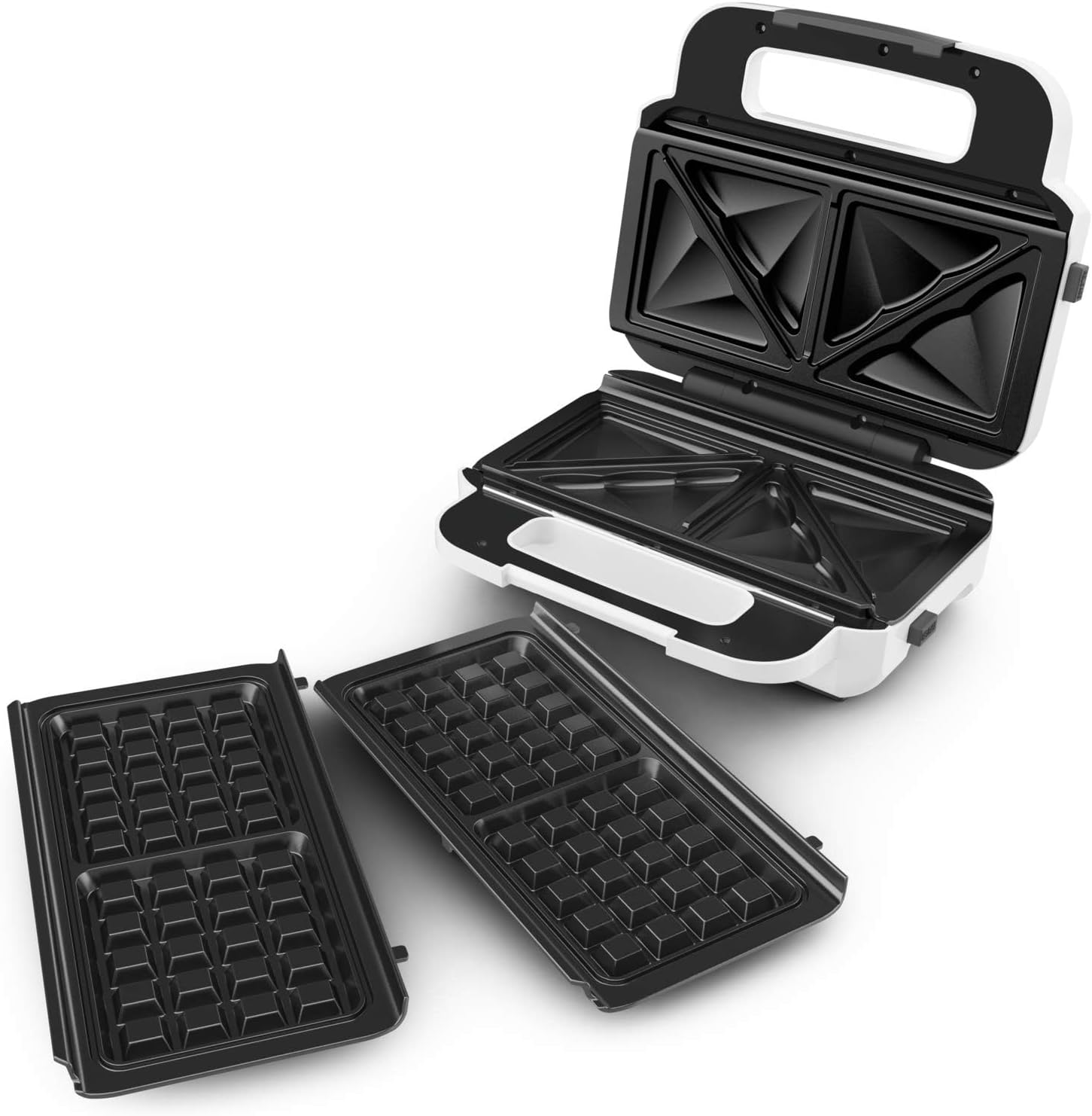 Tefal SW7011 Snack XL Sandwich Maker & Waffle Iron, 2 Non-Stick Plate Sets, Extra Deep Shape, Plates are Dishwasher Safe, Includes Recipe Book, 850 W, 27.6 x 23.8 x 9.8 cm