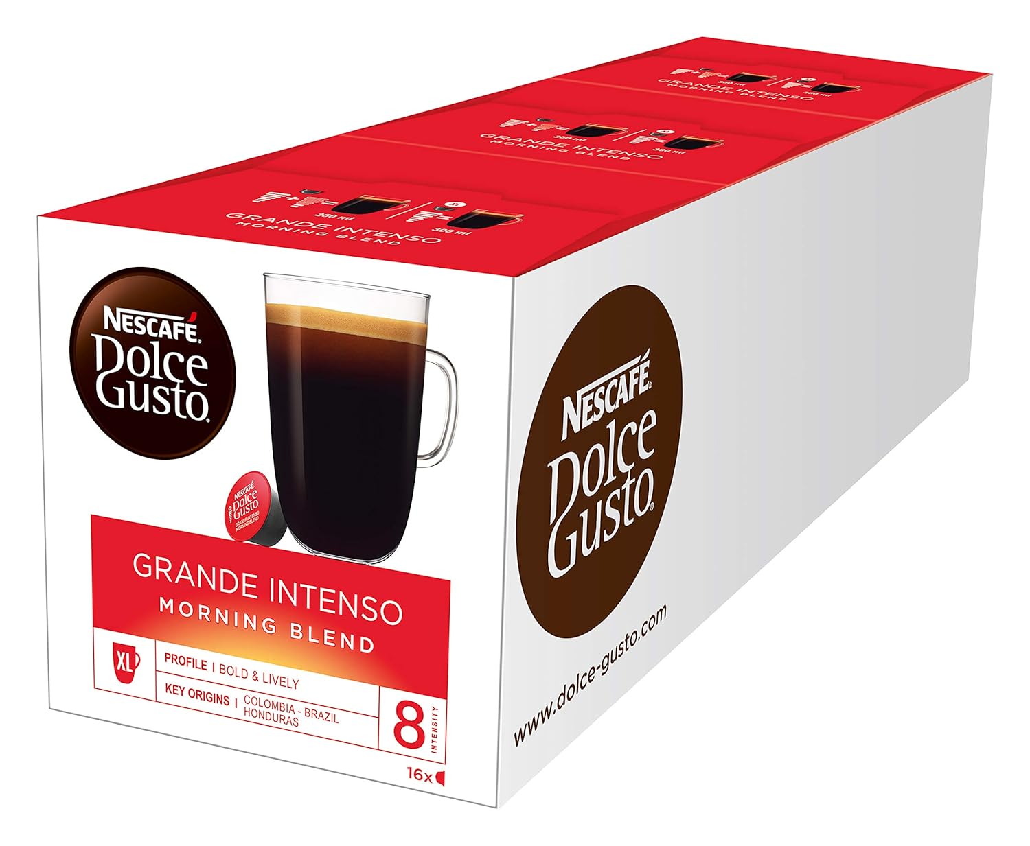 Nescafé Dolce Gusto Capsule Preludio, Coffee, Coffee, Large Mug, 16 Capsules