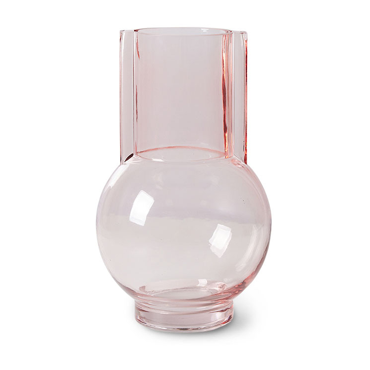 HK Living glass vase 23cm, Pink