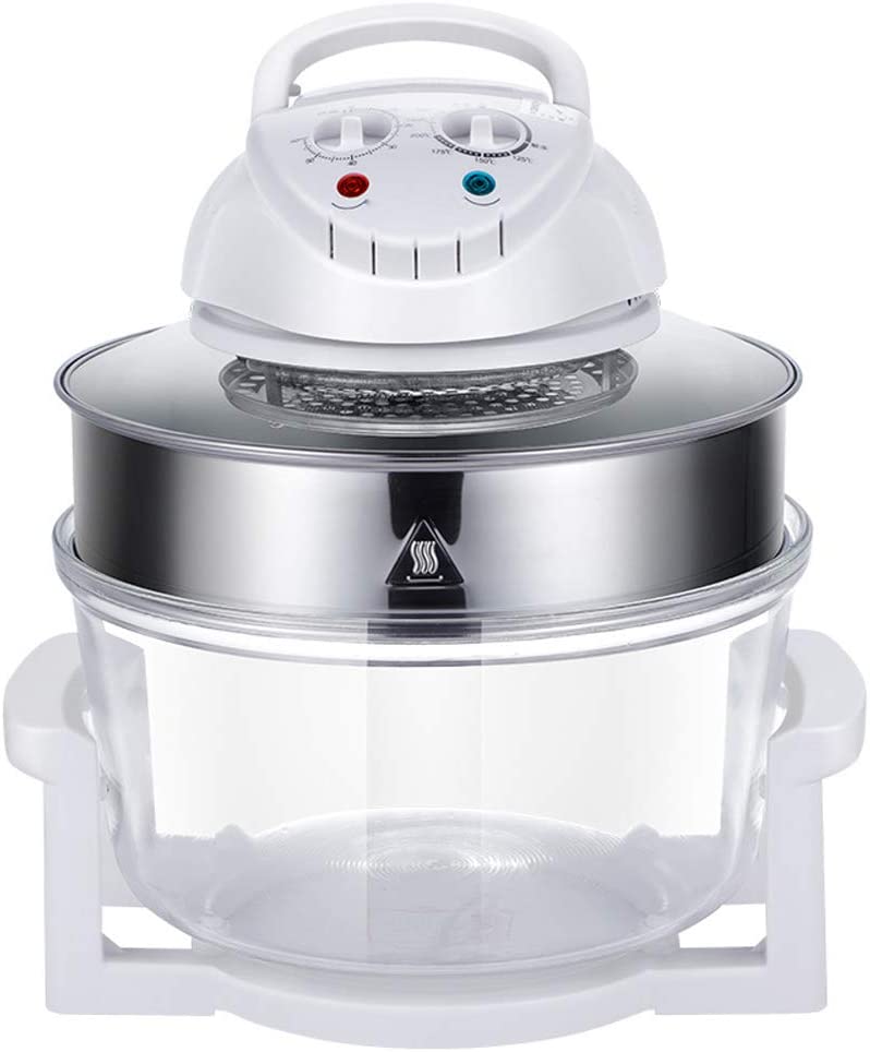 Sinbide Halogen Stove Hot Air Oven Halogen Oven Hot Air Grill Convection Stove Hot Air Oven Halogen Oven 1300 Watt 17 Litres Mini Oven Halogen Oven (White-17L)