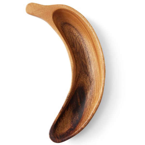HKliving Bowl Acacia Banana Brown (M)