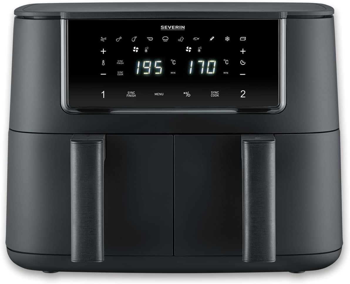 SEVERIN FR 2463 Hot Air Fryer Black Line \"Dual\"
