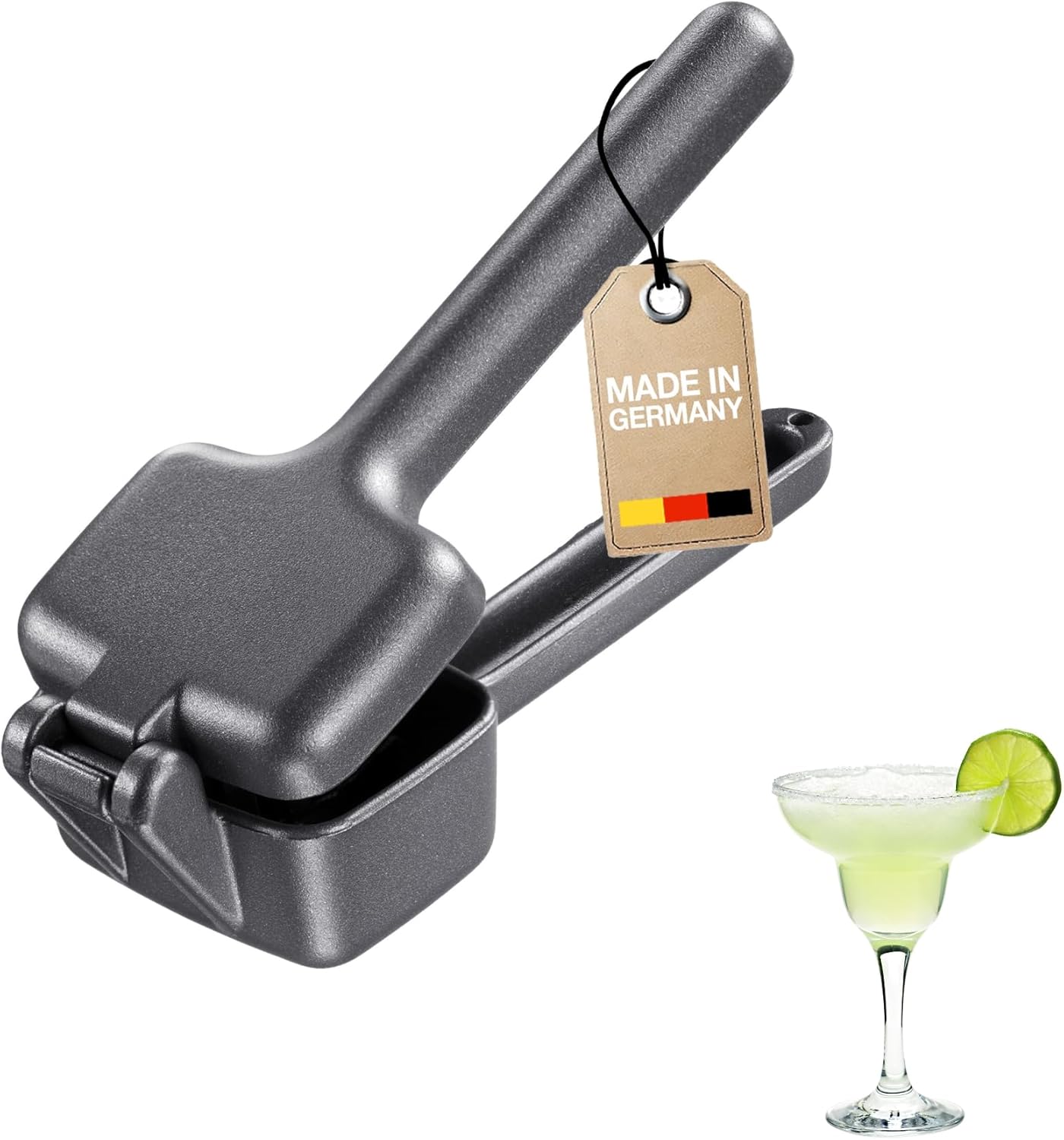 Westmark Ice Crusher Cuby Black Edition - Manual Crushed Ice Maker for Ice Cubes, Slushy & Cocktails - Anthracite