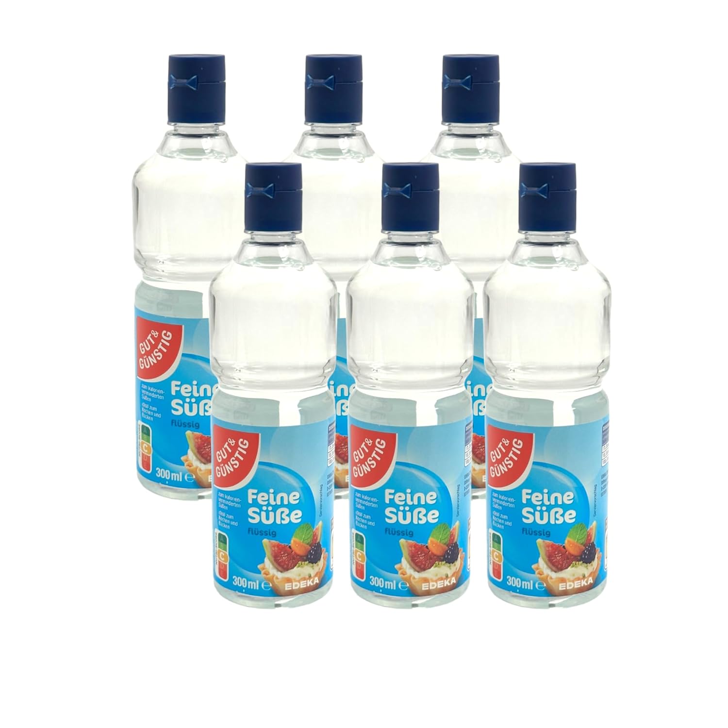 Gut & Günstig Sweetener Liquid – Ideal for Cooking and Baking Low Calorie – 300 ml – Pack of 6
