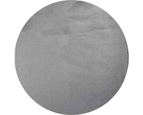 SoleVito High-pile rug Romance anthracite round Ø 80 cm