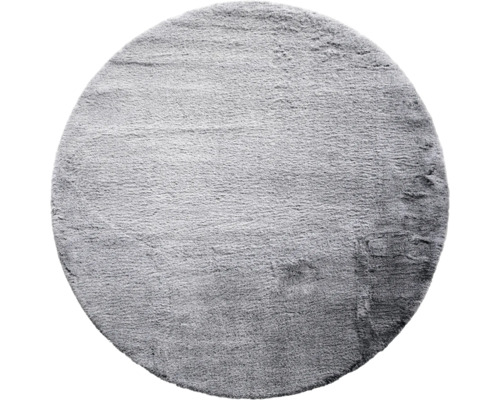 SoleVito High-pile rug Romance grey melange round Ø 80 cm