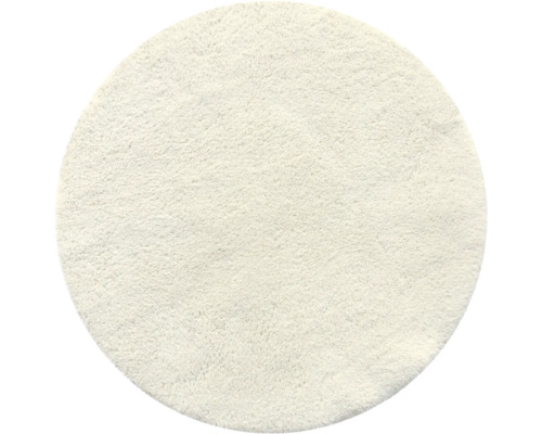 SoleVito Valentine high-pile rug, beige, washable, Ø 80 cm