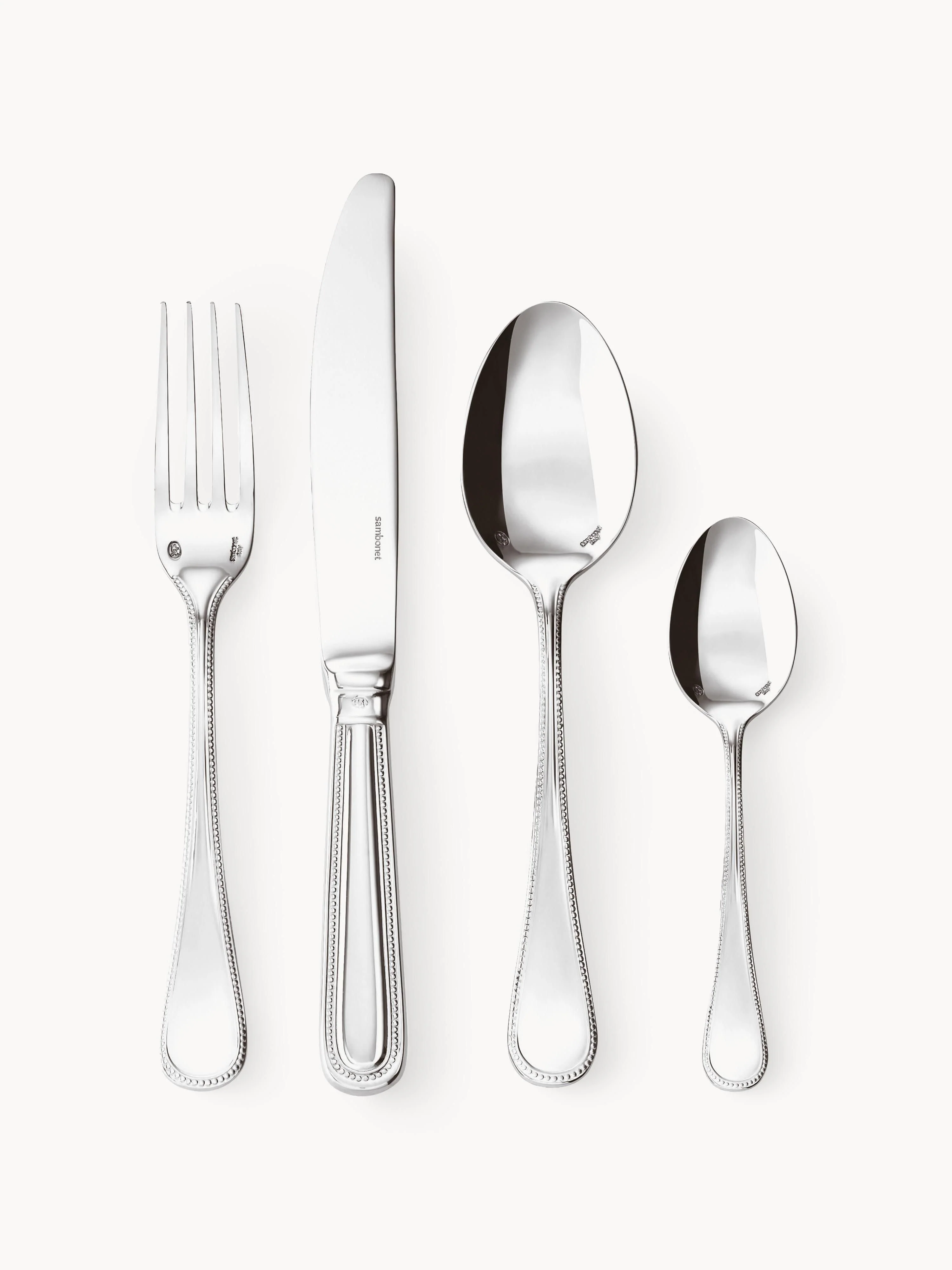 Sambonet High-gloss polished Perles cutlery set, for 6 people, 24-piece set