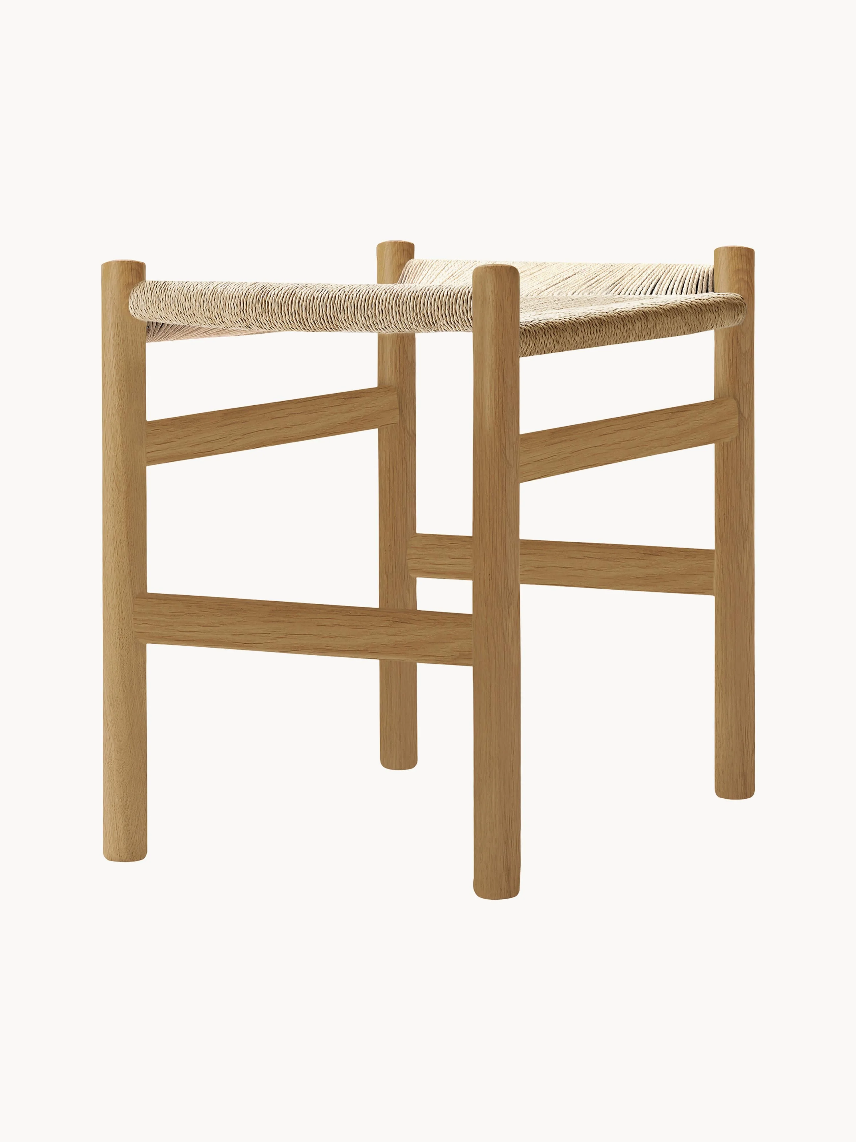Carl Hansen & Søn Stool CH53 with hand-woven seat