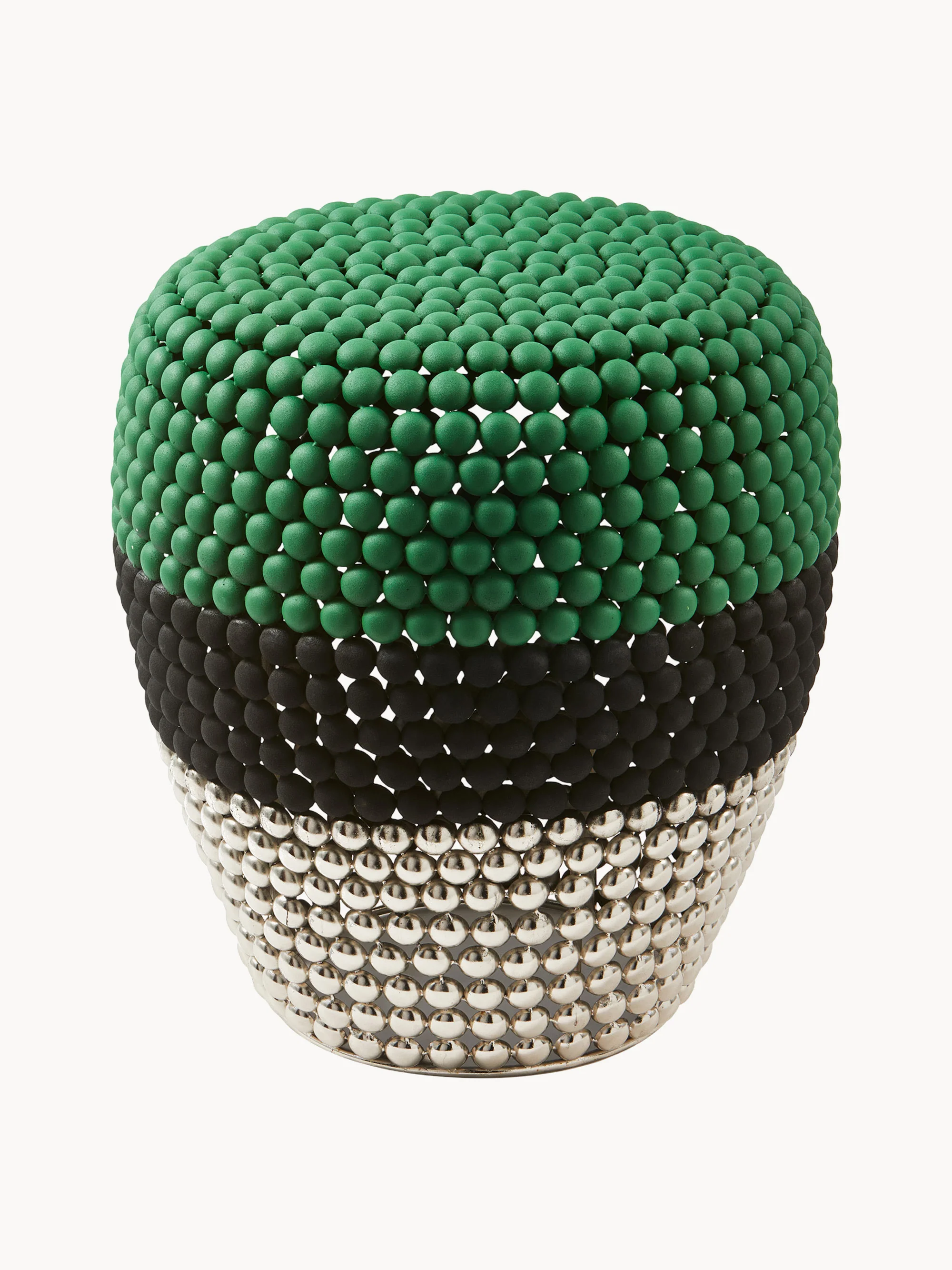 POLSPOTTEN Stool Dot, Green, black, silver