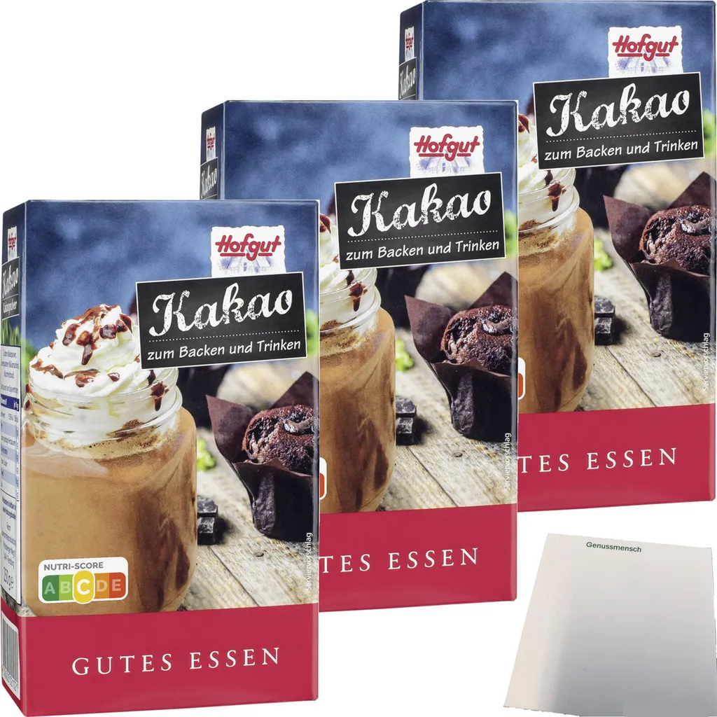 Hofgut Backkakao 3-pack (250g pack) + usy Block 762g