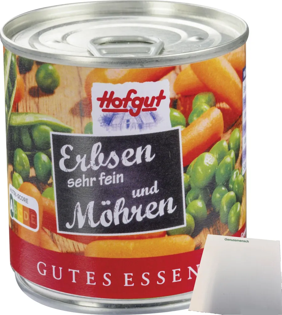 Lutz Hofgut peas very fine with carrots (212ml can) + usy Block 224g