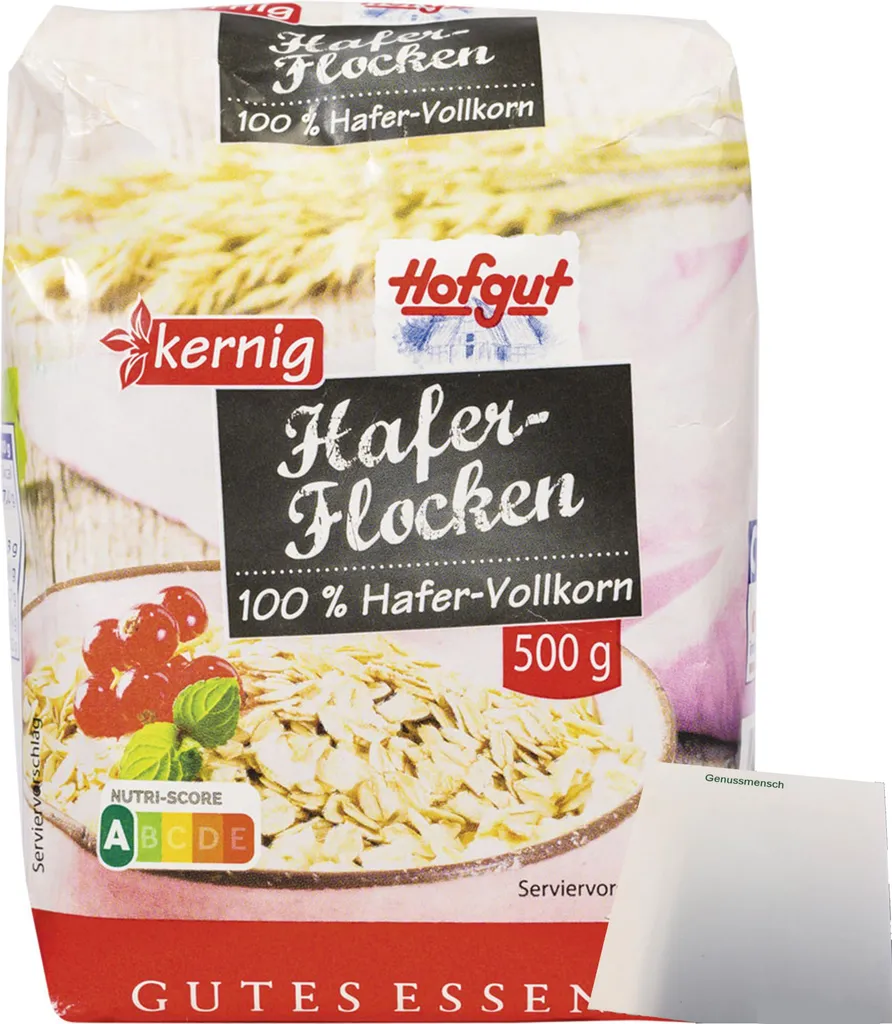 Hofgut rolled oats (500g pack) + usy block
