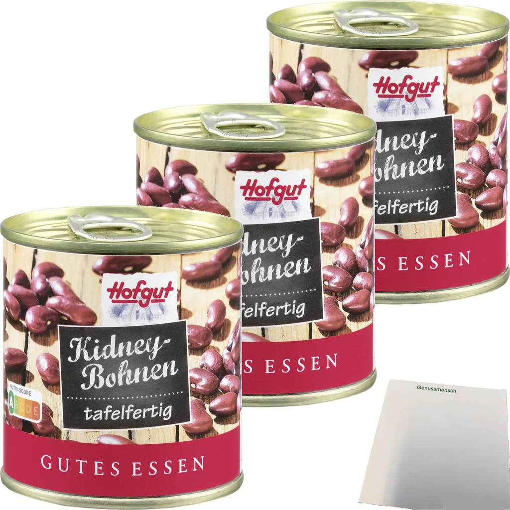 Hofgut Kidney Beans 3-pack (3 x 212ml cans) + usy Block 648g