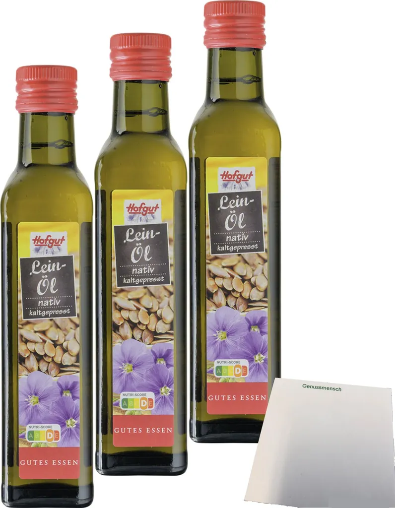 Hofgut Linseed Oil 3-pack (3 x 250ml bottles) + usy Block 762g