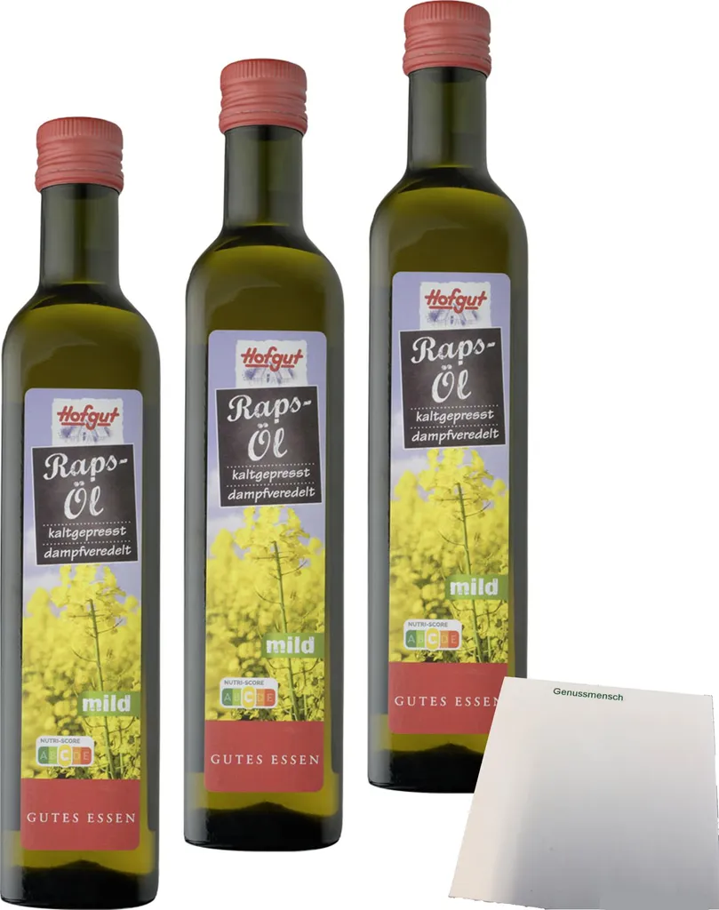 Hofgut Rapeseed Oil 3-pack (3 x 500ml bottles) + usy Block 1512g
