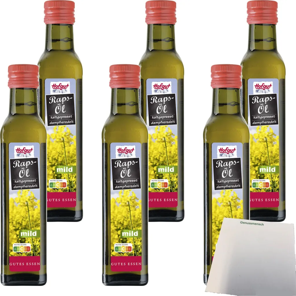 Hofgut mild rapeseed oil (6 x 250ml bottles) + usy Block
