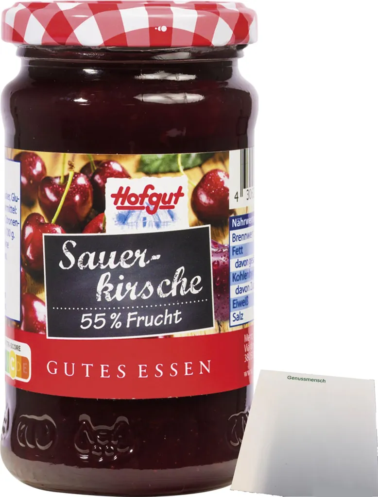 Hofgut Sour Cherry Fruit Spread (250g jar) + usy Block