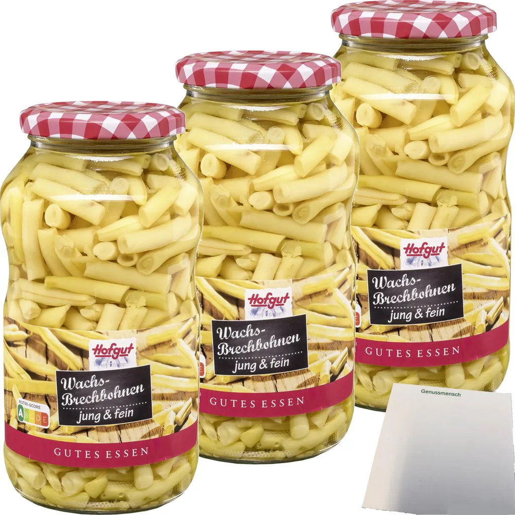 Hofgut Wax Beans 3-pack (3 x 720ml jars) + usy Block 2172g