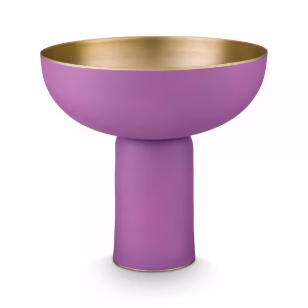 Tall metal bowl in purple and gold (24cm) by Pip Studio