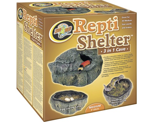 Cave Zoo Med 3 in 1 Repti Shelter, Medium