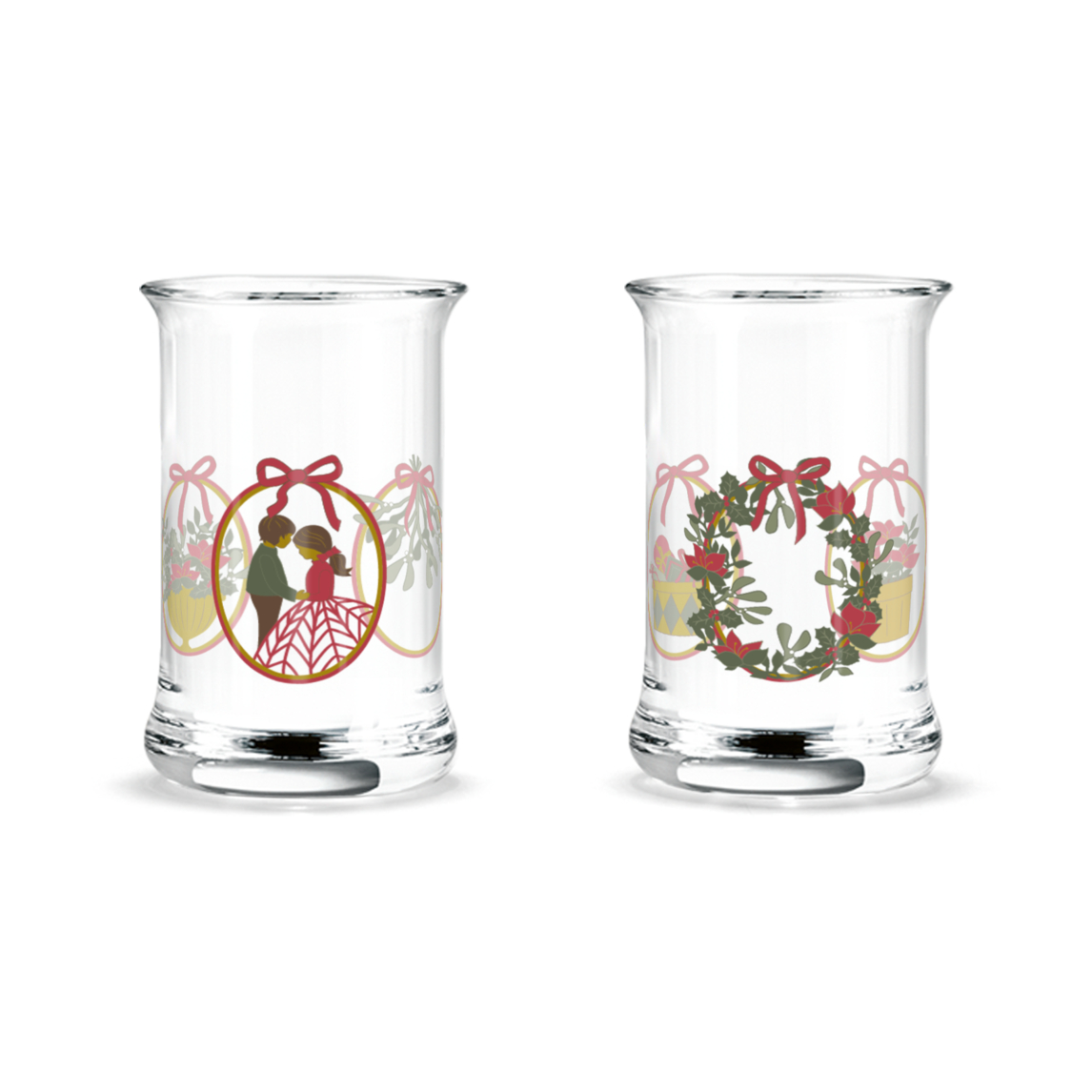 Holmegaard Christmas shot glass pack of 2