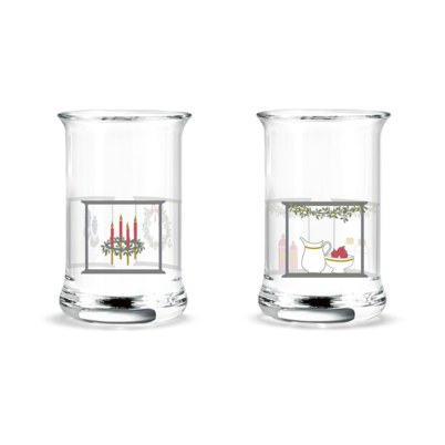 Holmegaard Christmas shot glass pack of 2