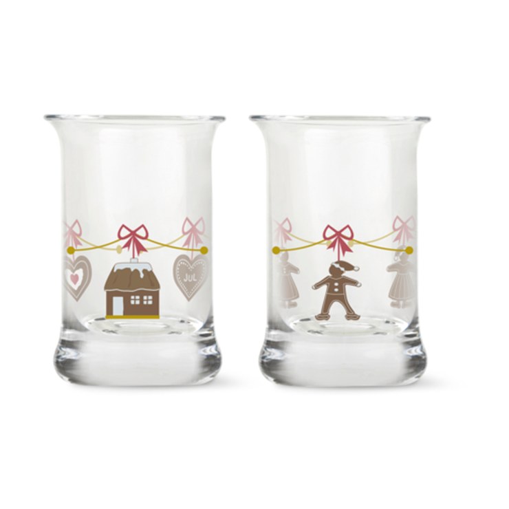 Holmegaard Christmas shot glass pack of 2