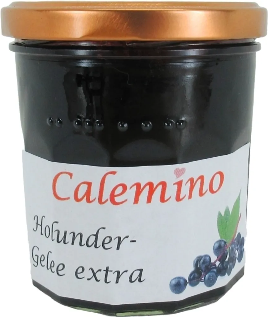 Calemino Elderberry jelly with brown cane sugar 350g