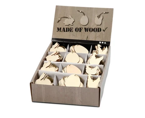 Wooden Easter ornaments, set of 200