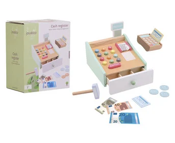 Wooden cash box with card reader