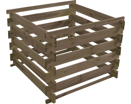 Hornbach Wooden composter plug-in system 100x100x 70 cm pressure impregnated
