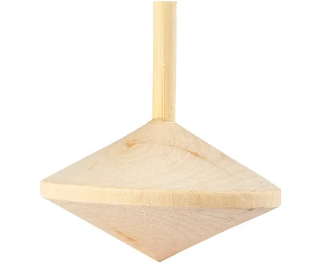 Wooden spinning top, single